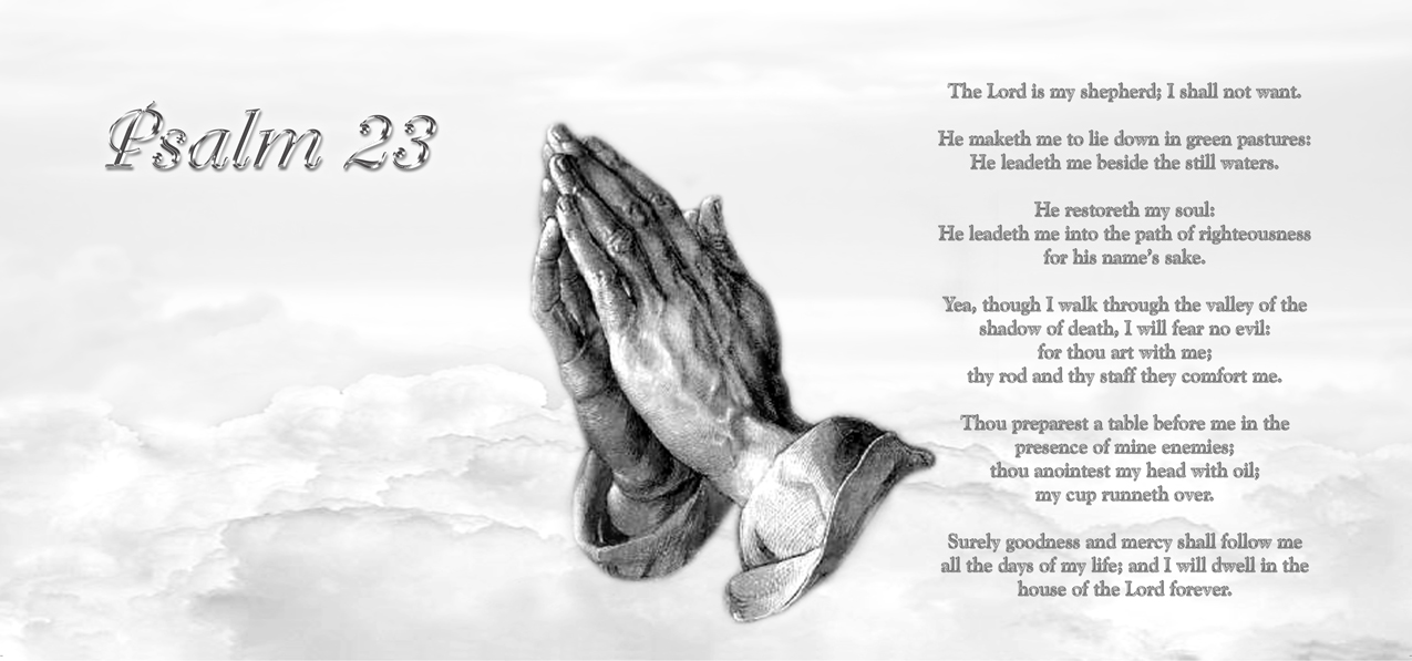 Psalm 23 Clouds Silver White